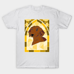 Stained Glass Red Dachshund T-Shirt